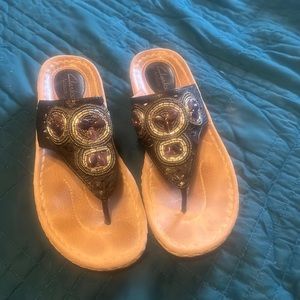 Clarks beaded sandals